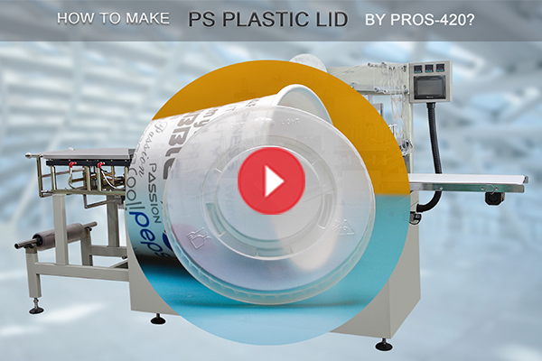 Machine de thermoformage de couvercles en plastique 