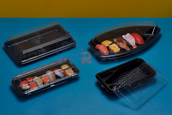 Plateau à Sushi en PET / Couvercles en PET